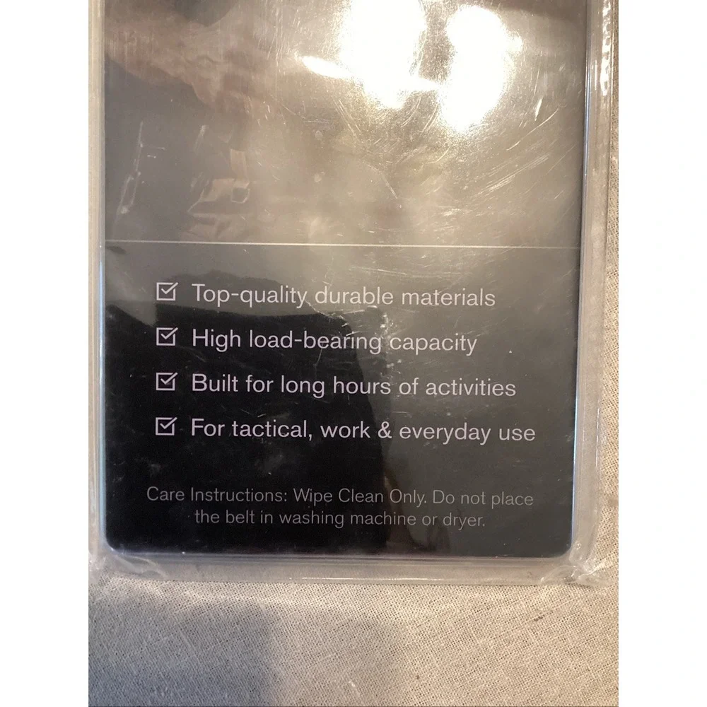 Teceum‎ Black Tactical Belt Quick Release Buckle Size Small
